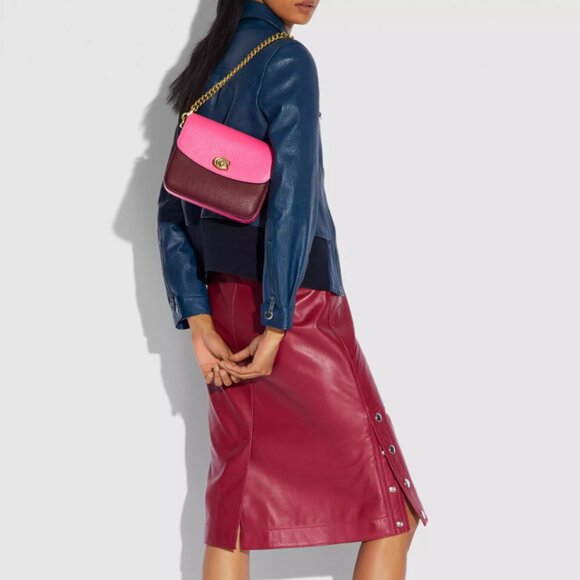 Coach Cassie Crossbody Bag 19 In Colorblock - Picture 1 of 9
